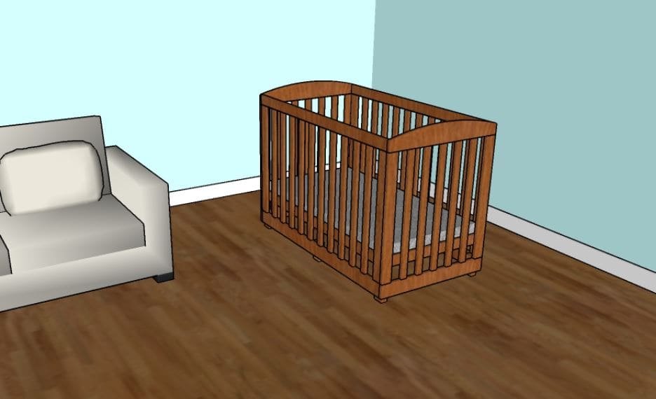 acabados de una cama cuna de madera