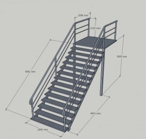 escaleras metalicas planos