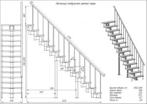 medidas planos de escaleras de hierro