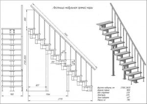 medidas planos de escaleras de hierro