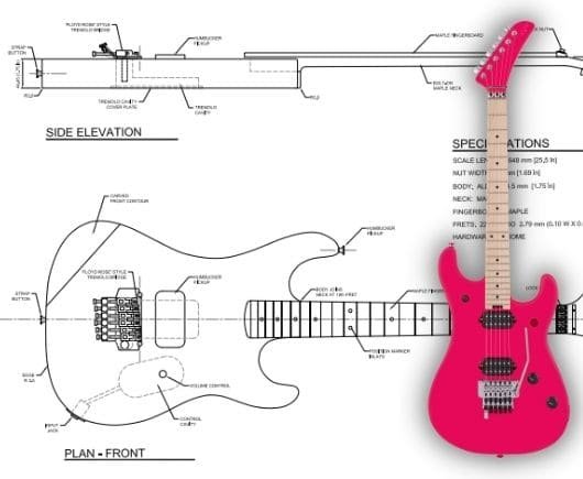 plano de guitarra Charvel EVH 5150