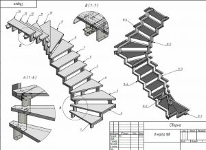 planos de escaleras de hierro 1