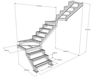 planos de escaleras de hierro