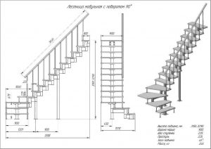 planos de escaleras de hierro y madera