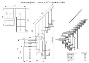 planos de escaleras metalicas 1