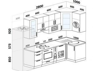 medidas de cocina integral pequeña