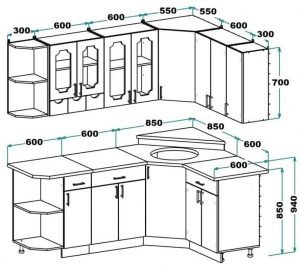 planos de cocinas integrales con medidas