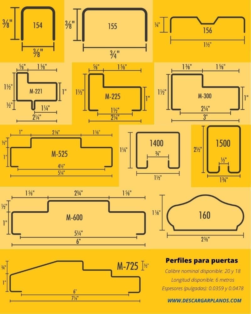 catalogo de perfiles de herreria para puertas pdf