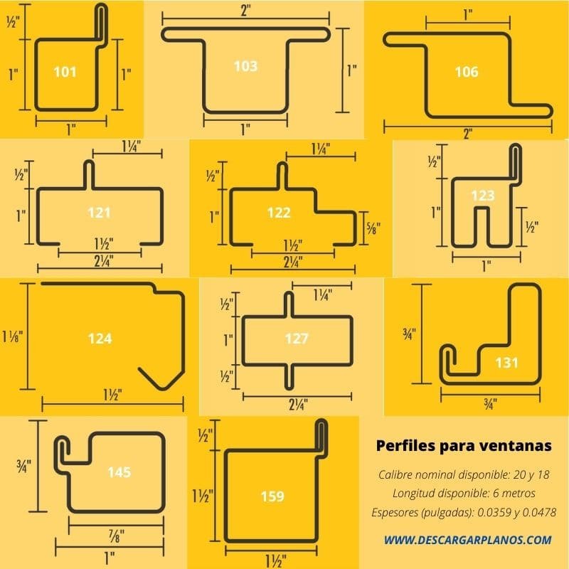 catalogo de perfiles de herreria para ventanas pdf