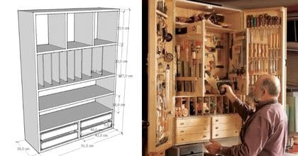 planos de organizador de herramientas para carpinteria 1