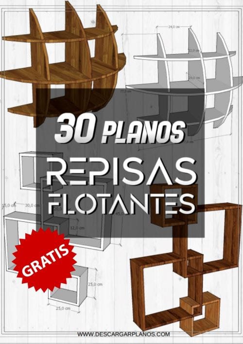 30 planos de repisas flotantes de madera modernas