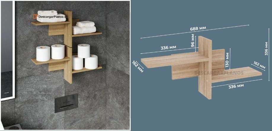Medidas para fabricar repisa de madera pequeña