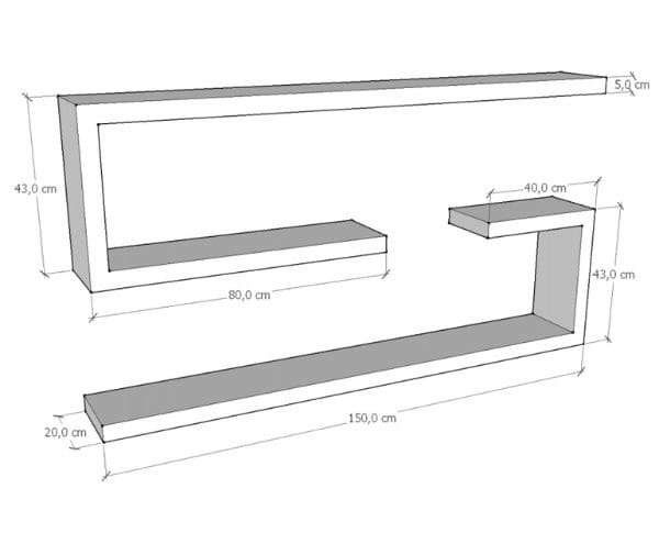 planos de repisas bonitas de madera