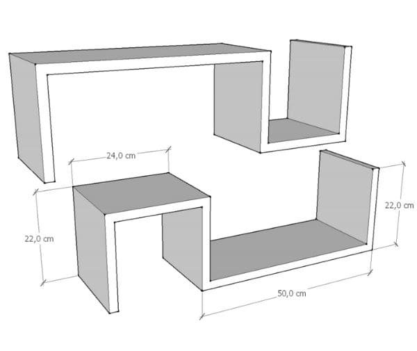 planos de repisas de madera