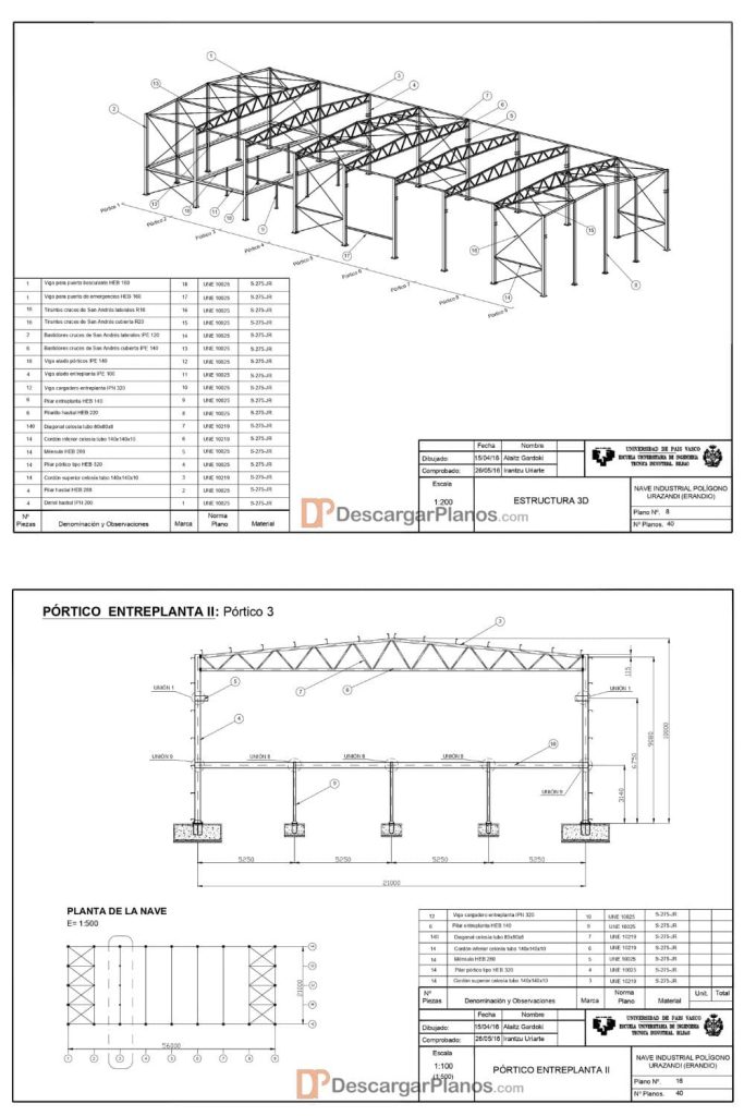 plano de nave industrial para metalisteria pdf