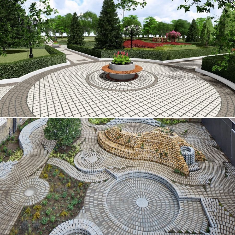 adoquines para patios diseños variados