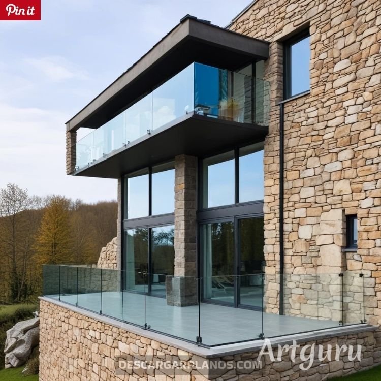 barandal de cristal para balcon y terraza